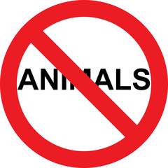 No animals sign