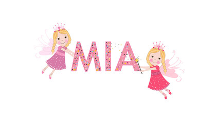 Mia female name with cute fairy tale