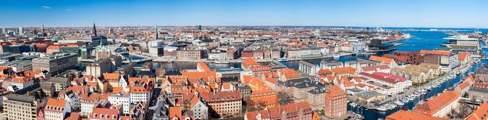 Naklejka na ściany i meble Stadtpanorama von Kopenhagen 