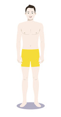 Digital vector illustration man pose standing