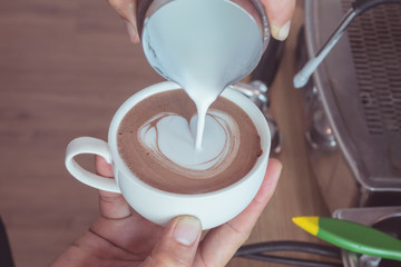 heart-shaped latte art
