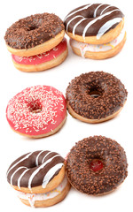 Donuts on a white background
