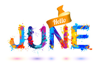 Hello june. Splash paint letters