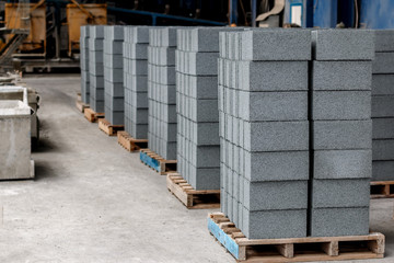 Concrete blocks before loading