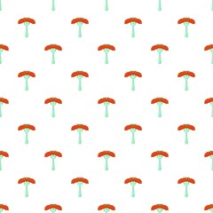 Sausage on fork pattern, cartoon style