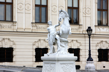 Obraz premium Detail of Upper Belvedere palace in Vienna, Austria