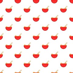 Noodles with chopsticks pattern, cartoon style 