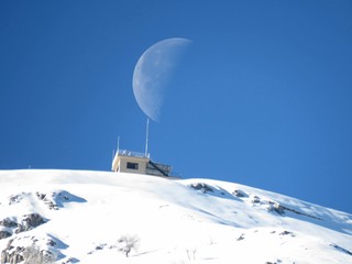 Obraz premium Moon on the satellite