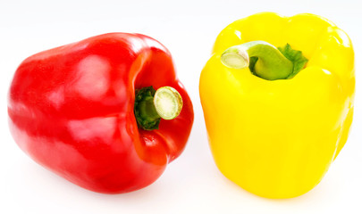 peppers on white