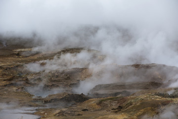 Fototapeta na wymiar Geothermal Fields of Krafla Iceland