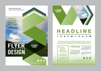 Greenery Brochure Layout design template. Annual Report Flyer Leaflet cover Presentation Modern background. illustration vector artwork