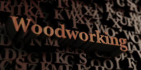 Woodworking - Wooden 3D rendered letters/message.  Can be used for an online banner ad or a print postcard.