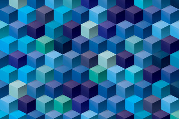 Obraz premium キューブ パターン カラフル