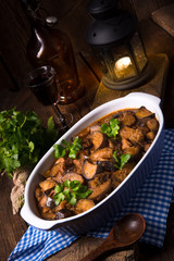 Eggplant casserole - Melitzana Me Kreas