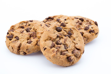 Cookies nuts on the  isolated on white background.