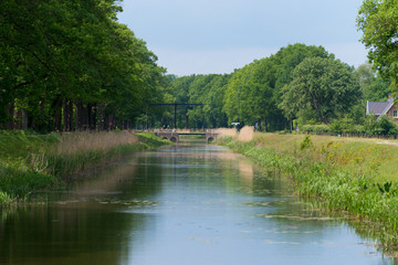 Fototapeta na wymiar idyllic canal in the netherlands