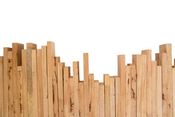 Wood  isolated on white background.