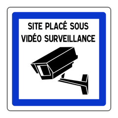 Panneau site sous viédo surveillance