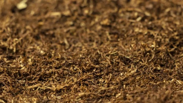 Extreme closeup / macro slide of  tobacco. Shallow depth of field. Ideal as a background with tobacco related projects. 4K, 60fps.