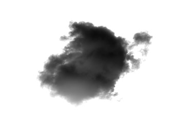 Dark clouds on white background