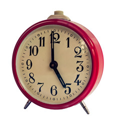 Vintage red alarm clock