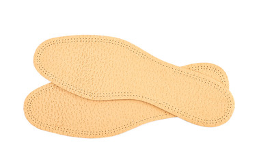 Pair of shoe insoles isolated