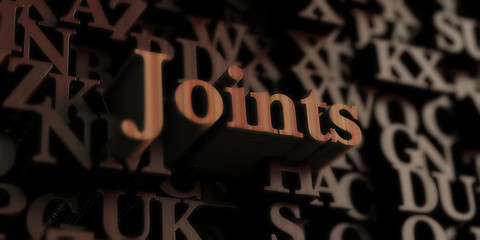 joints - Wooden 3D rendered letters/message.  Can be used for an online banner ad or a print postcard.