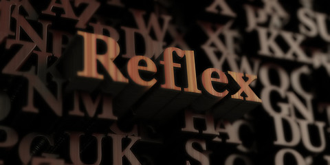 reflex - Wooden 3D rendered letters/message.  Can be used for an online banner ad or a print postcard.