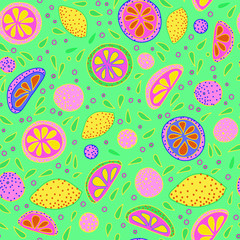pattern with sliced citrus