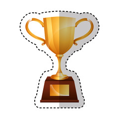 trophy award isolated icon vector illustration design