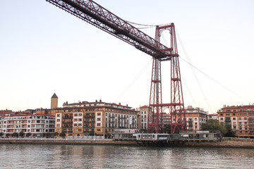 Fototapeta premium Historic Vizcaya Bridge in Bilbao, Basque country, Spain