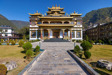Obraz premium New tibetan buddhist monastery in Dakshinkali, Nepal