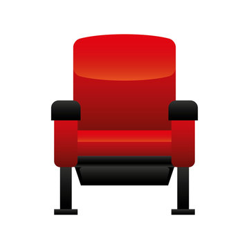 Cinema Chair Isolated Icon Vector Illustration Design