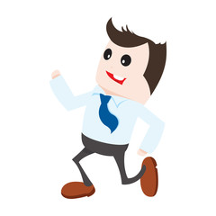 cartoon office worker, manager vector