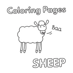 Cartoon Sheep Coloring Book