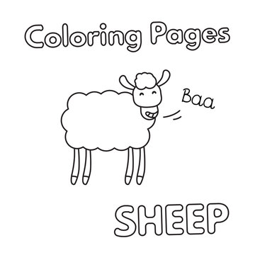 Cartoon Sheep Coloring Book