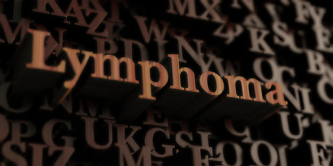 Lymphoma - Wooden 3D rendered letters/message.  Can be used for an online banner ad or a print postcard.