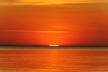 Sunset on the Baltic sea