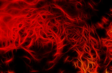 Fototapeta na wymiar Abstract fire flames on a black background.
