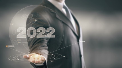 2022 Businessman Holding in Hand New technologies