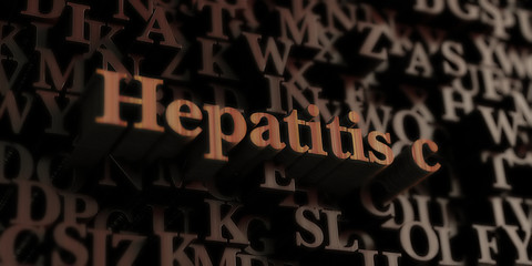 Hepatitis C - Wooden 3D rendered letters/message.  Can be used for an online banner ad or a print postcard.