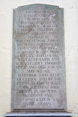 Kilburn Animal War Memorial Plaque in London