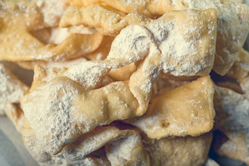 Fototapeta na wymiar Traditional faworki cookies