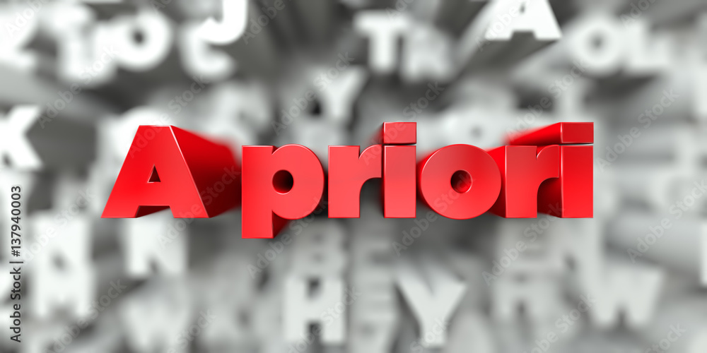 Fototapete a priori - red text on typography background - 3d rendered royalty free stock image. this image can 