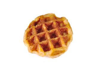 waffle isolated on white background.