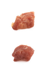 Single piece of fried bacon cube