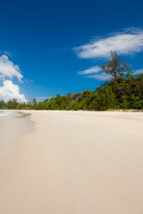 Long sand beach at tip of boreno