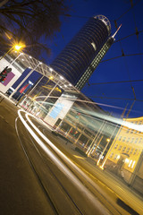 cityscape essen germany in the evening