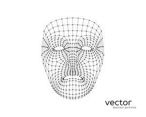 Abstract vector illustration of human face.