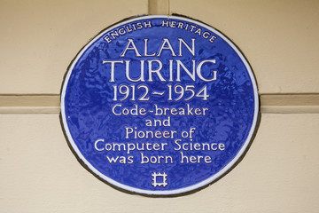 Alan Turing Blue Plaque in London.